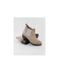 Women's Taupe Boots of Middle Heel Ginova