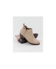 Botas Taupe de Mulher Ginova com Folho Franzido