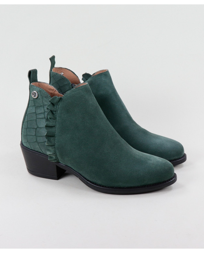 Green Women's Boots Ginova with Folho Franzido