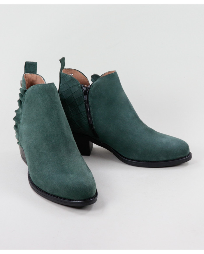 Green Women's Boots Ginova with Folho Franzido
