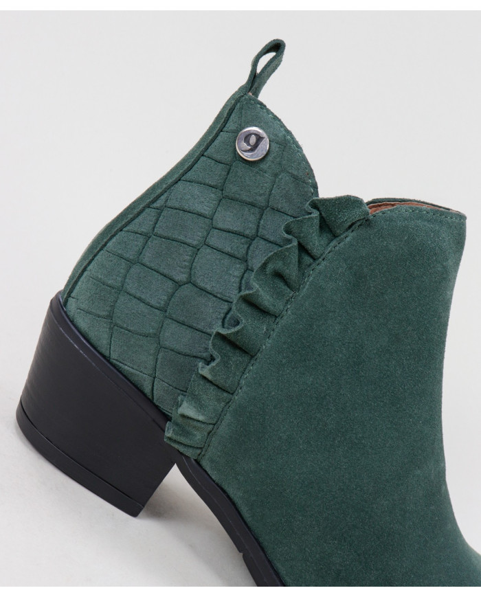 Green Women's Boots Ginova with Folho Franzido