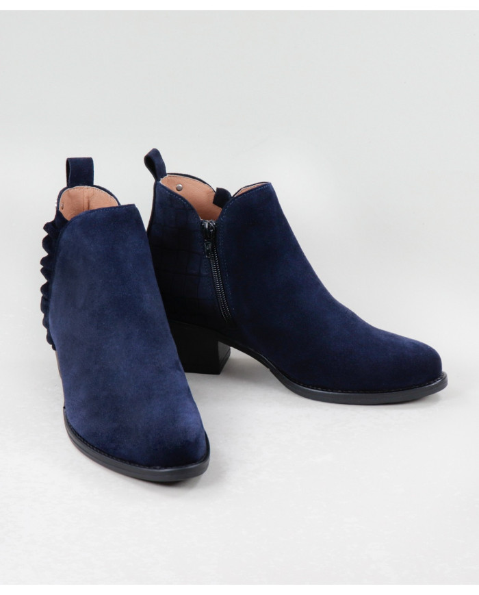 Blue Women's Boots Ginova with Folho Franzido