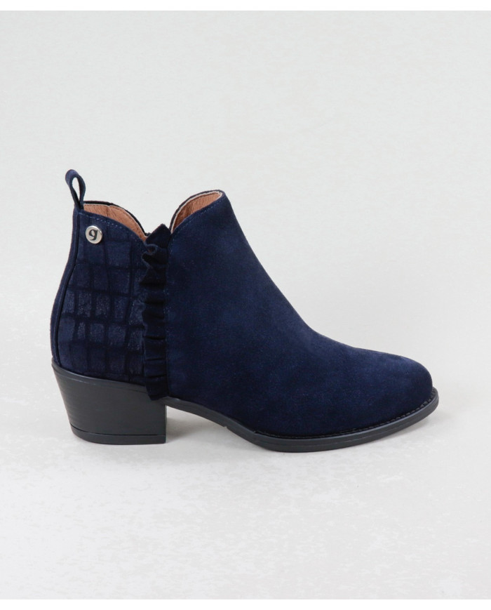 Blue Women's Boots Ginova with Folho Franzido