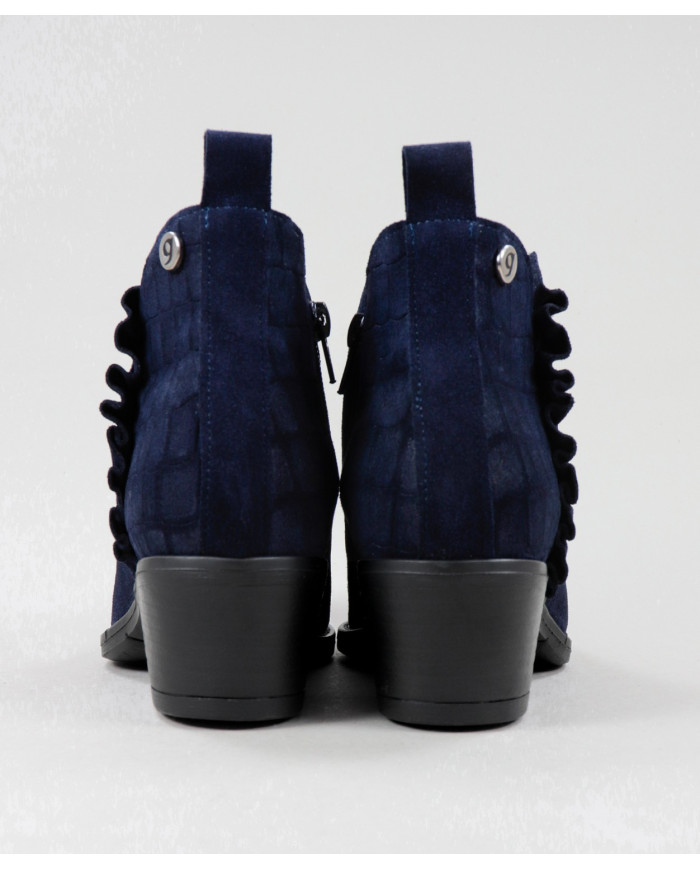 Blue Women's Boots Ginova with Folho Franzido