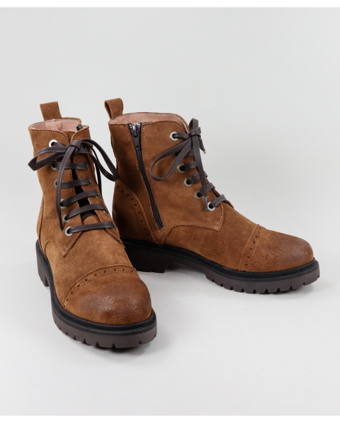 Botas militares de mujeres Ginova en Camurça