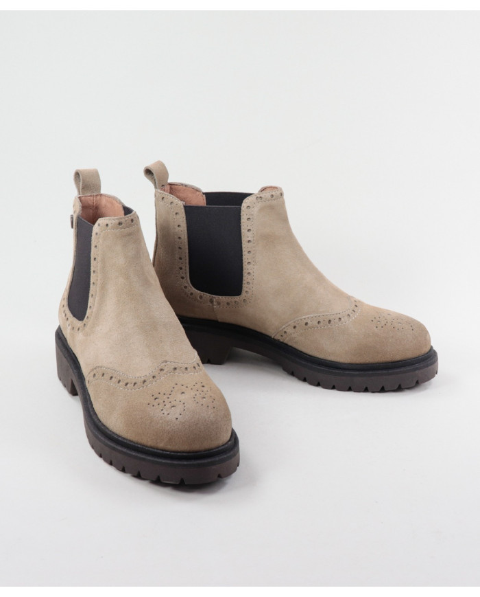 Taupe Boots by Mrs. Ginova with Elastics on the Laterals