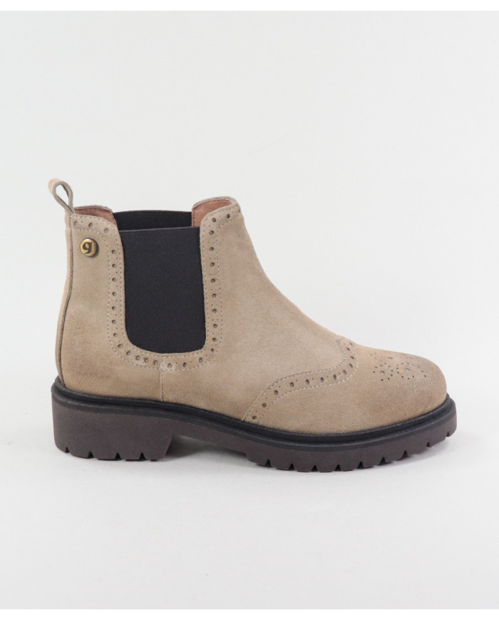 Taupe Boots by Mrs. Ginova with Elastics on the Laterals