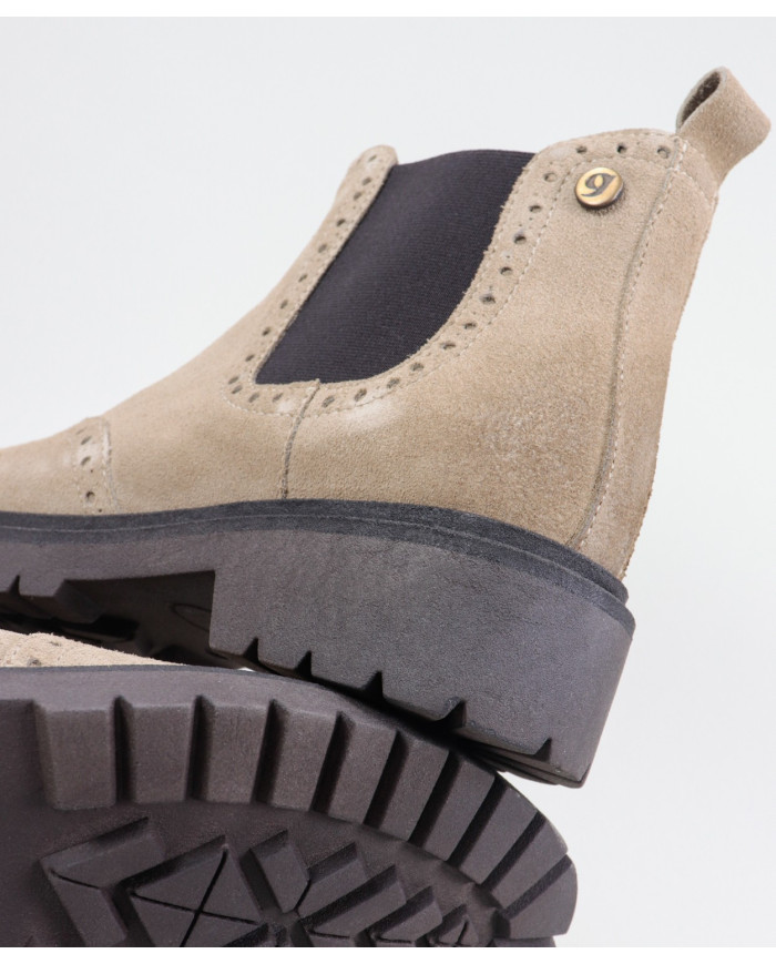 Taupe Boots by Mrs. Ginova with Elastics on the Laterals