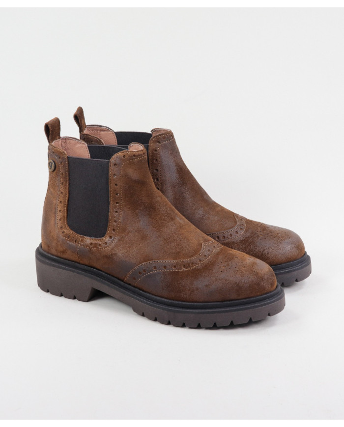 Camel de Senhora Ginova Boots with Elastics on the Laterals