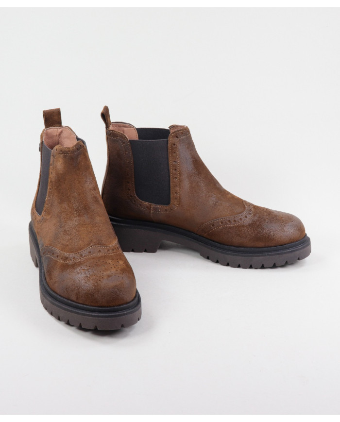 Camel de Senhora Ginova Boots with Elastics on the Laterals