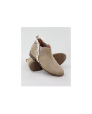 Botas Rasas Ginova com Renda e Elástico