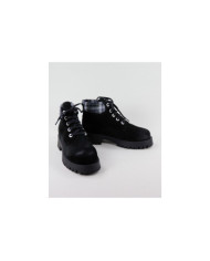 Women's Black Buttons Ginova with Printed Fabric