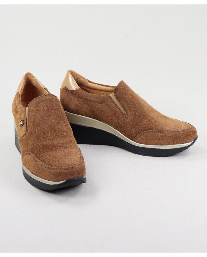 Camel Ginova shoes of Elastic in Cunha