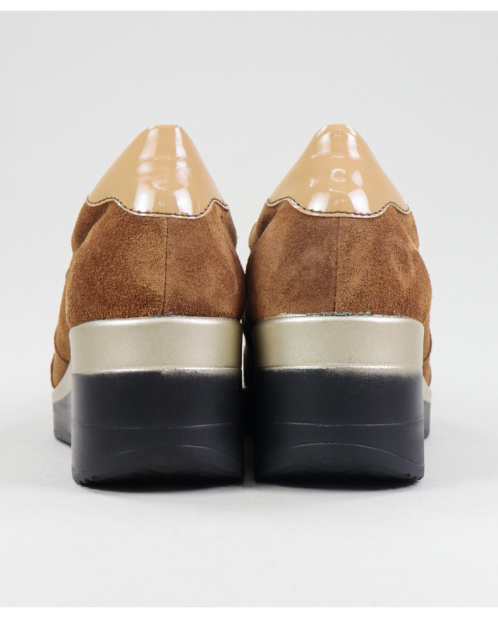 Camel Ginova shoes of Elastic in Cunha