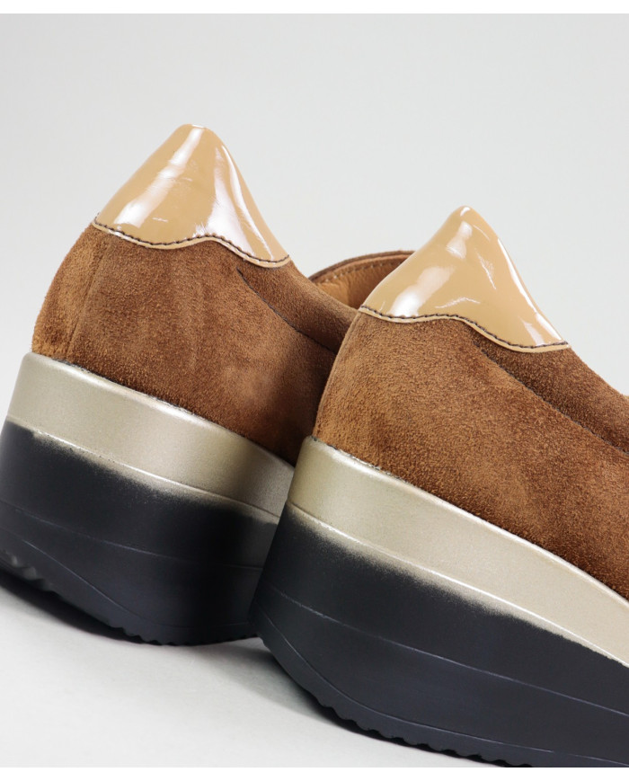 Camel Ginova shoes of Elastic in Cunha