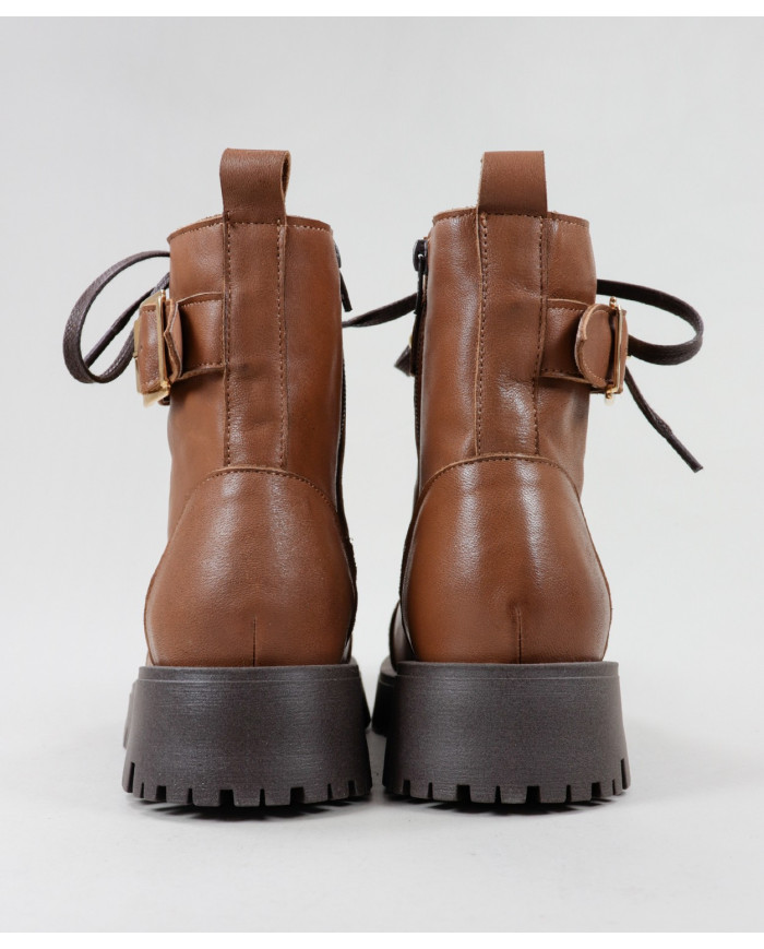 Women's Military Camel Boots Ginova in Skin