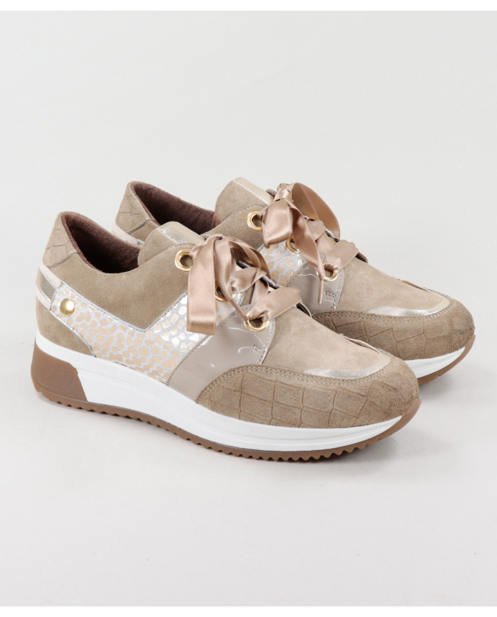 Zapatillas de mujeres Ginova con diversas texturas