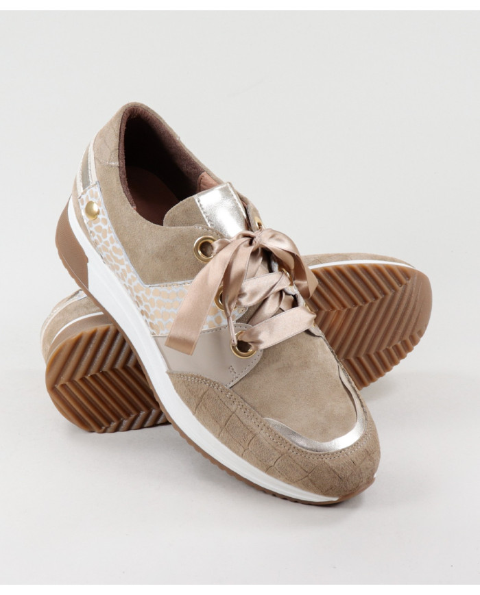 Zapatillas de mujeres Ginova con diversas texturas