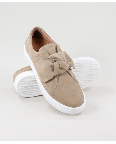 Women's Taupe Ginova Trainers with Lace