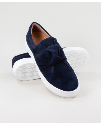 Sapatilhas Azul Ginova Femininas com Laço