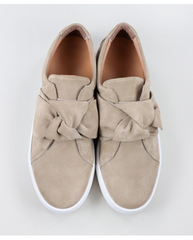 Women's Taupe Ginova Trainers with Lace