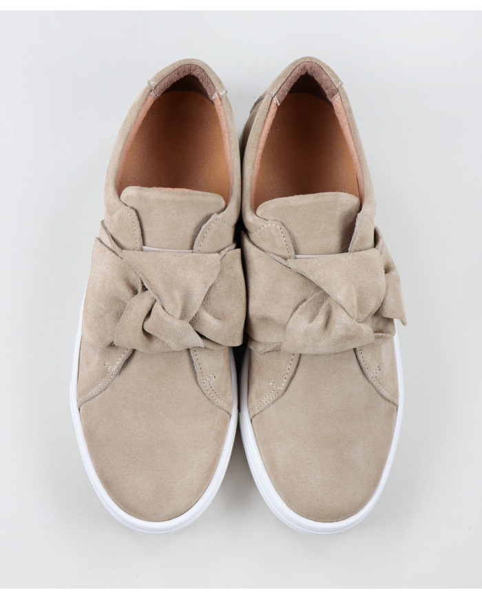 Women's Taupe Ginova Trainers with Lace