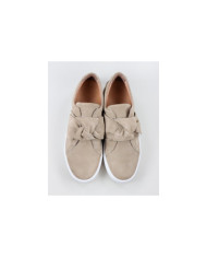 Sapatilhas Taupe  Ginova Femininas com Laço