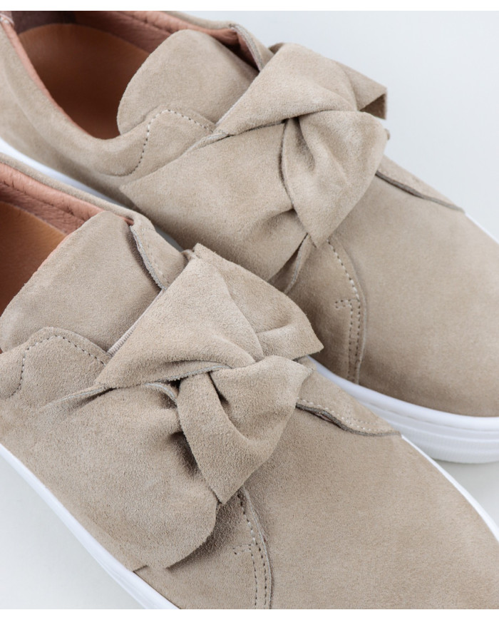 Women's Taupe Ginova Trainers with Lace