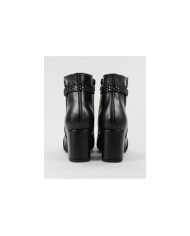 Botins Pretos Ginova Elegantes com Fecho