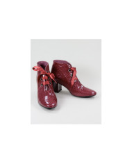 Botins Bordô de Senhora Ginova in Verniz