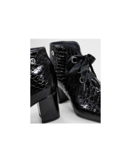 Botins Pretos de Senhora Ginova em Verniz
