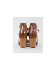 Camel de Senhora Ginova Botins in Verniz