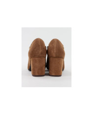 Botins Camel de Senhora Ginova de Salto Médio