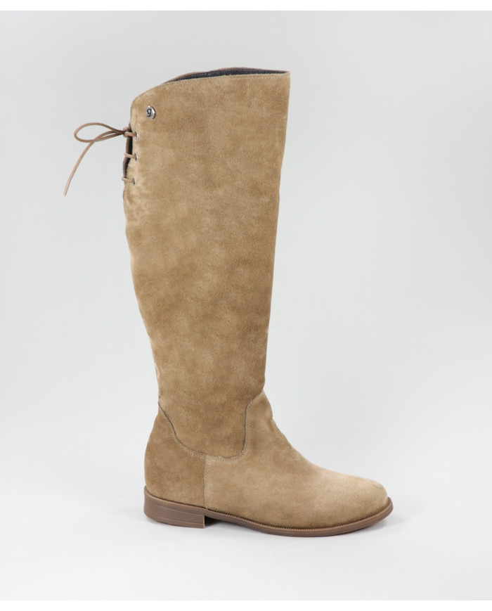 Taupe Boots of Cano Alto Ginova with Cordons Adjustable
