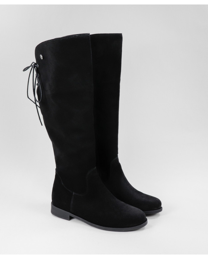 Botas Pretas de Cano Alto Ginova com Cordões Ajustáveis