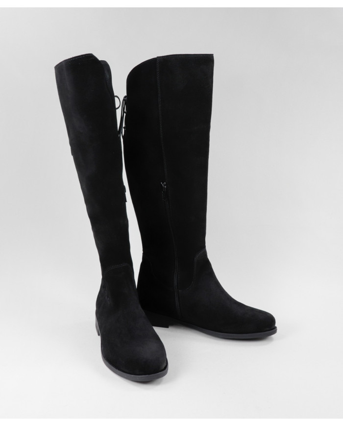 Botas Pretas de Cano Alto Ginova com Cordões Ajustáveis