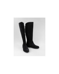 High Ginova Black Cano Boots with Adjustable Cords