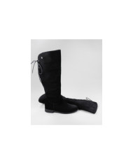 High Ginova Black Cano Boots with Adjustable Cords