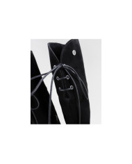 High Ginova Black Cano Boots with Adjustable Cords