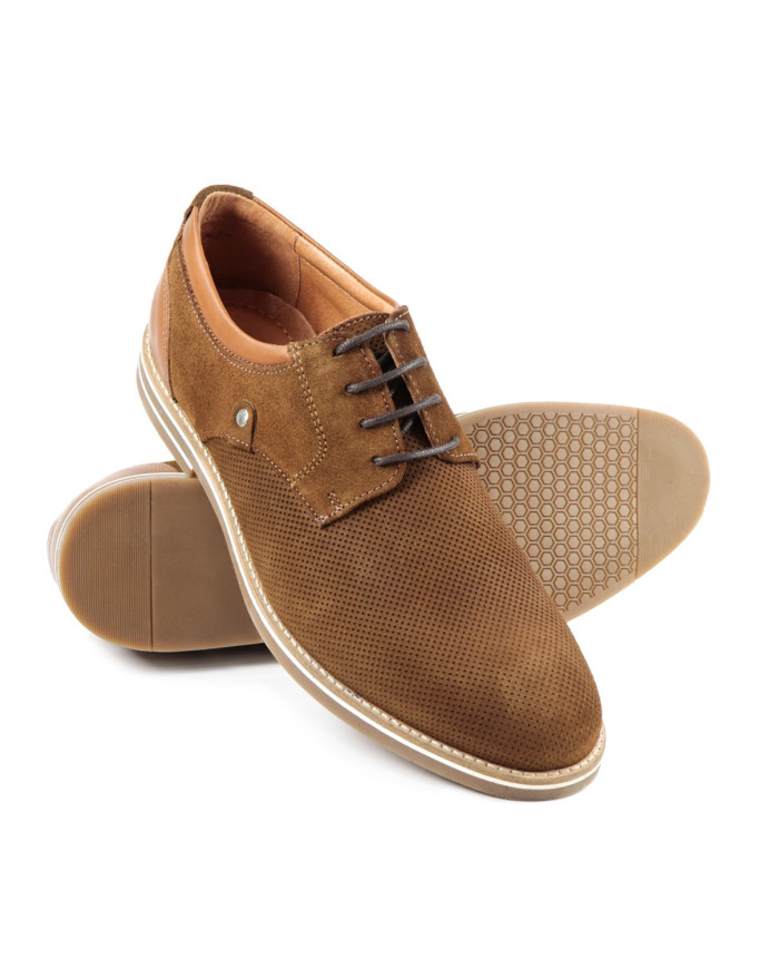 Sapato Camel de Homem Ginova in Camurça