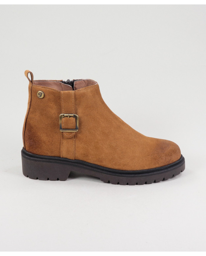 Botas Camel de Senhora Ginova com Fecho