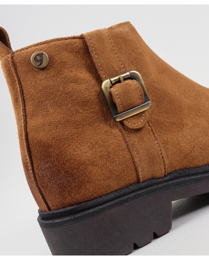 Botas Camel de Senhora Ginova com Fecho