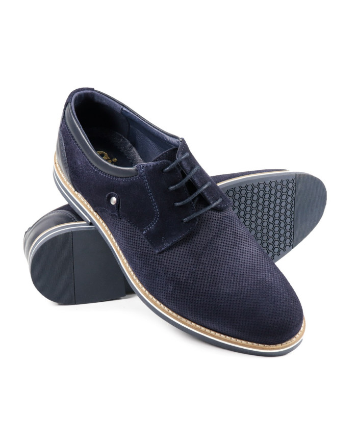 Blue Shoe of Man Ginova in Camurça