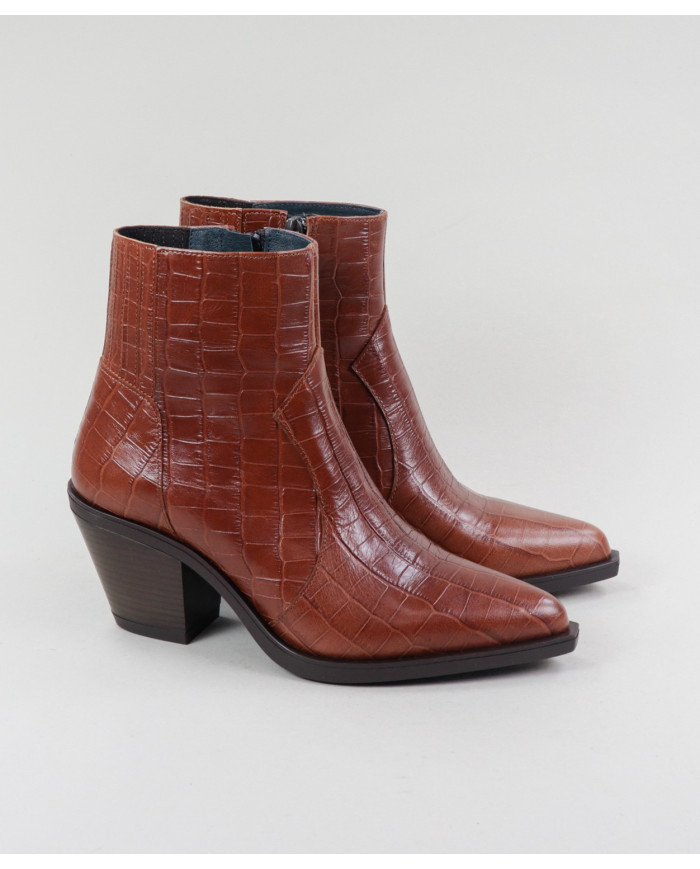 Camel Texanas Ankle Boots Medium Ginova