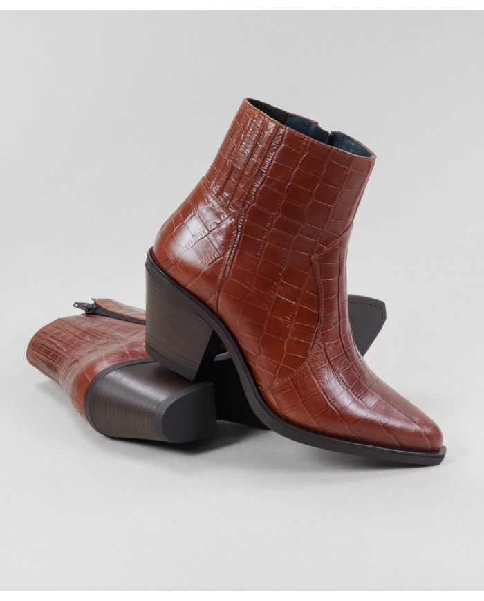 Botas Camel Texanas de Salto Médio Ginova