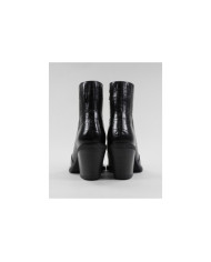 Black Boots Texanas of Middle Heel Ginova