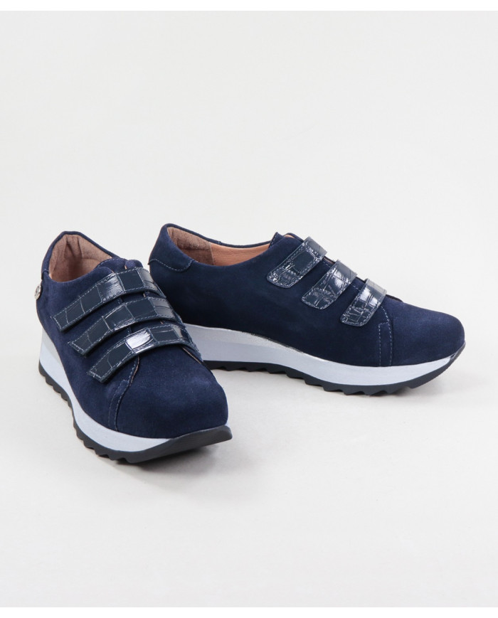 Sapatilhas Azuis Ginova com Tiras em Velcro