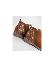 Camel Boots of Lady Ginova with Effect Quilted