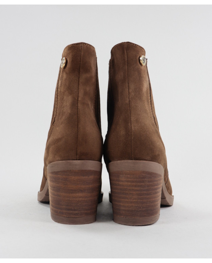 Botas Camel Texanas de Salto Médio Ginova