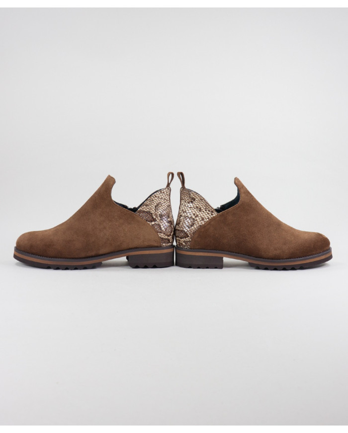 Botins Camel Rasos Ginova com Recorte
